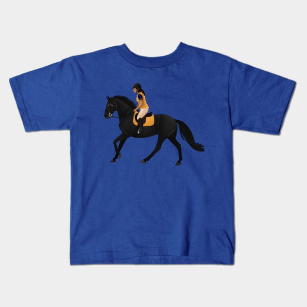 Zoe and Raven - Equine Rampaige Kids T-Shirt by Equine Rampaige